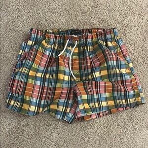 Piombo Colorful Plaid Athletic Shorts